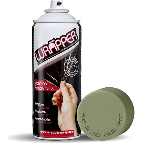 Wrapper Spray Vernice Removibile Army Camuflage - Colore: VERDE CANNA