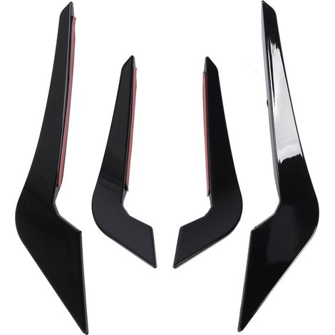 Pare-Chocs Avant Spoiler, Pare-Chocs Avant Lip Splitter Fin Spoiler Canards Body Kit pour 2 Series M2 F87 2016-2021 (Noir Brillant) (1/5)