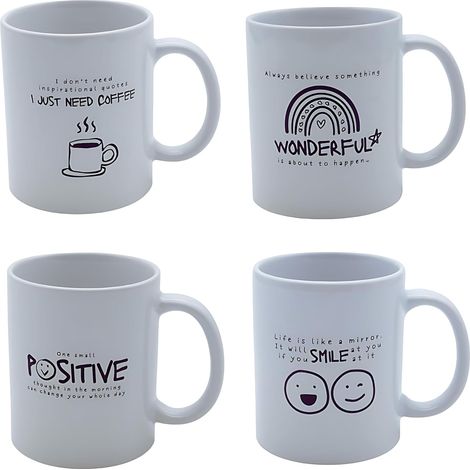 4 Pcs Coffee Cups Motivational Gifts for Women Birthday Friendship Exam Results Gifts for Her Unique Friend Birthday Gifts for Women Sister Girls Dad Fathers Coffee Mugs (1/5)
