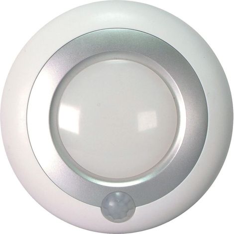 Spot LED Blanc 1W, 90 lumens, 3000K blanc-chaud, crépusculaire, curseur on/off, à pile, fixation à vis - Tibelec (1/5)