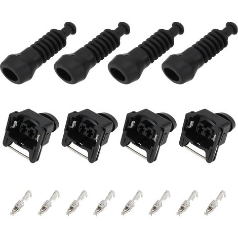 4-piece car repair kit, 2-pin JPT connector socket 828657 828657-3 0.50mm² - 1.00mm² anti-twist sleeve, black car fuel plug (1/5)