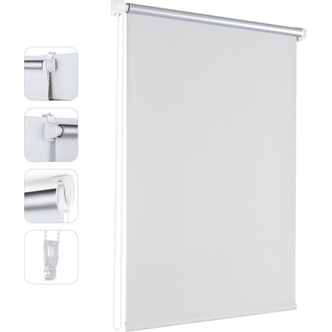 Sekey – Store enrouleur occultant sans perçage 40x130cm – Tissu polyester robuste – Installation rapide sans outils – Protection contre la chaleur