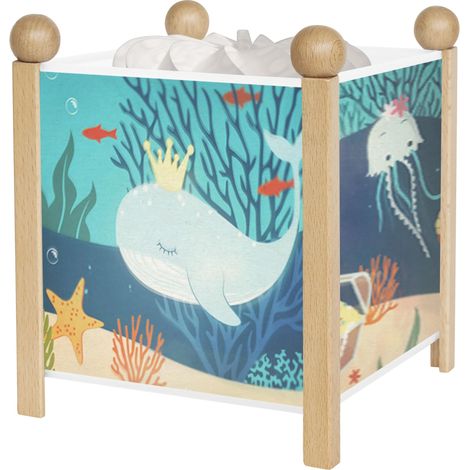 Veilleuse - Lanterne Magique - Cadeau Enfant - Dessin animé - Lumière rassurante - Couleur Bois Naturel - Ampoule 12V 10W inclue - Prise Elec. EU (1/4)
