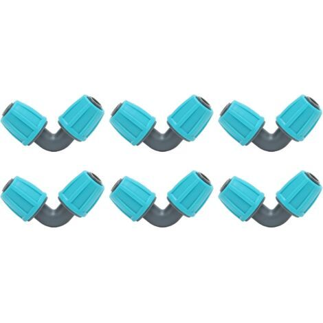10 Pièces 16mm Serrure barbelé Contor PE 90 ° Coude Tuyau Joint Jardin Agricole D Raccord D'irrigation, Jardinage Plis Contors