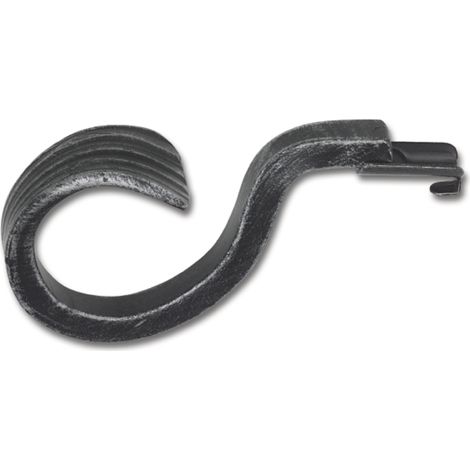 Schösswender Zierteil - Deko für Gardinenstange rustikal - Zierstück links und rechts verwendbar Länge 125mm, Schmiedeeisen schwarz