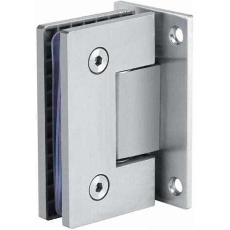 1pc Charnière Pince de Porte Verre 90º Support Mural sans Cadre Clip pour Porte de Douche en Verre 8-10mm avec vis Accessoire (1/4)