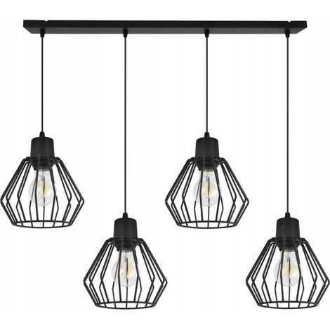 Hängelampe, Deckenleuchter, Drahtschirm, LED