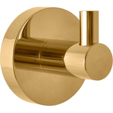 Lot de 2 patères simples COLORADO en laiton doré brossé 5,3 cm (1/2)