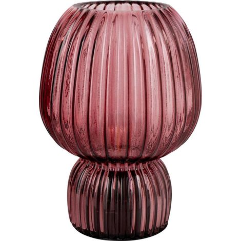 Lampe à Poser Sans Fil en Verre "Aura" 21cm Bordeaux (1/4)