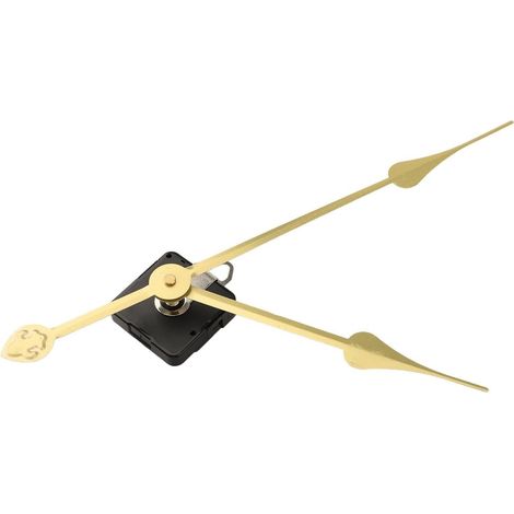 Kit de remplacement de mécanisme d'horloge à longues aiguilles Quartz silencieux pour horloges murales grandes 50-60 cm réparation à faire soi-même (Or 2)