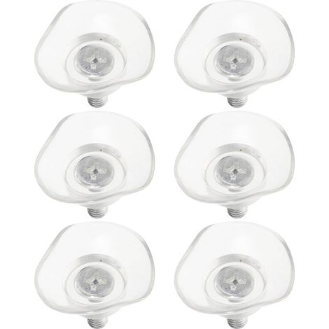 Lot de 6 Ventouses Anti-Collision en PVC Transparent 6 X 13 Cm avec Vis, pour Meubles et Tables en Verre, Accessoires de Fixation Polyvalents pour Organisation et Décoration