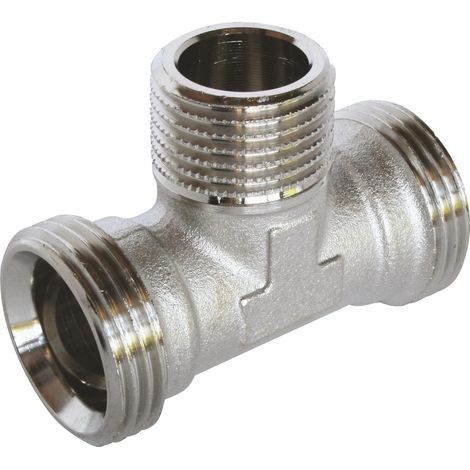 1 Té mâle à compression 3/4", Raccord pour tubes cuivre, PER, Multicouche, Montage facile, Eau chaude et froide (1/3)