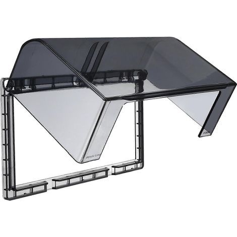 Verstärkte, zweifach verstellbare Steckdosenabdeckung für Innen- und Außensteckdosen – 20,2 x 12,1 cm – Schwarz (1/5)