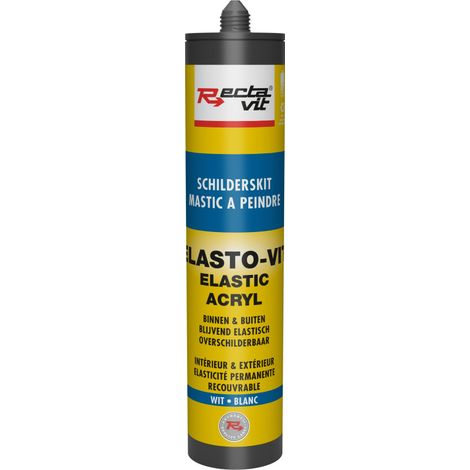 Mastic elastovit - Teinte : Blanc - Contenance : 310 mL - RECTAVIT (1/3)