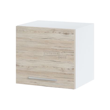 Meuble haut SLIM de cuisine Bellissi Noyer blanchi 1 porte relevable, L 40 cm