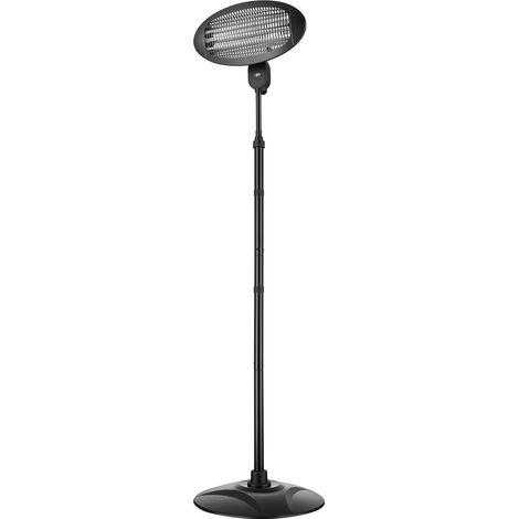 Mophorn Calefactor Infrarrojo Exterior 2000 W con Soporte Ajustable, para Patios y Balcones, 3 Niveles de Calor, Altura Regulable de 180-210 cm, Cabezal Inclinable de 0°-45° y Control mediante Cadena (1/5)