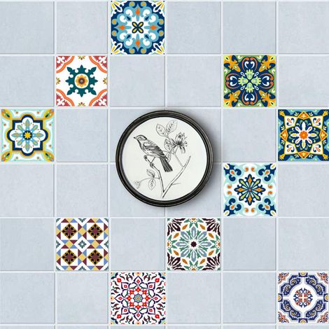 20 pièces mosaïque carreaux de mur autocollants cuisine salle de bain carreaux autocollants  1 20x20cm (1/5)