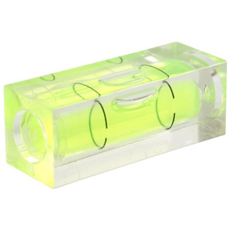 Lot de 5 mini niveaux à bulle 15 x 15 x 40 mm – Précision de 60° – Pour espaces restreints – Matériaux acryliques et ABS (1/5)