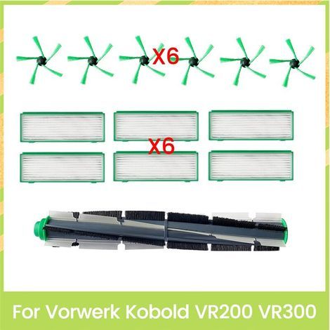 13 pièces de rechange pour brosse principale, brosse latérale, filtre HEPA, accessoires de nettoyage pour Kobold VR200 VR300 (1/4)
