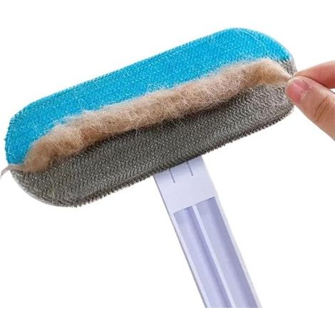 4 in 1 Tierhaarentferner Teppichhaarentferner mit Kamm Wiederverwendbarer langer Griff für Möbel, Sofa, Teppich und Bettwäsche (1/5)