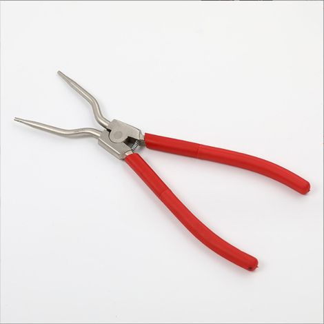 Pince à Circlips 11 Pouces pour Réparation de Machine à Laver – Pince Droite/Coudée Outil de Démontage Samsung LG avec Poignée Rouge 1 Pièce, Rouge (1/2)