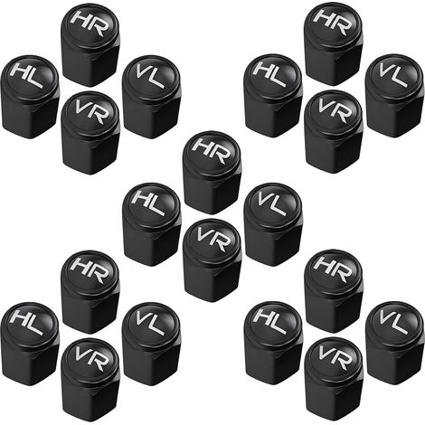 Lot de 20 Capuchons de Valve, Bouchon Valve Pneu Voiture étanchéité, avec Joint, Convient pour Voitures, Motos, Vélos (1/5)
