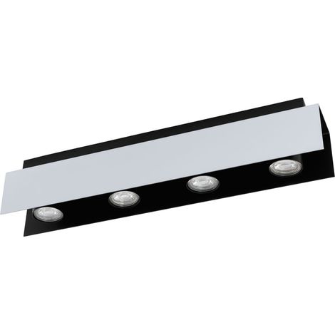 Lampe de plafond Viserba Blanc et noir à 4 lumières - 97397 (1/2)
