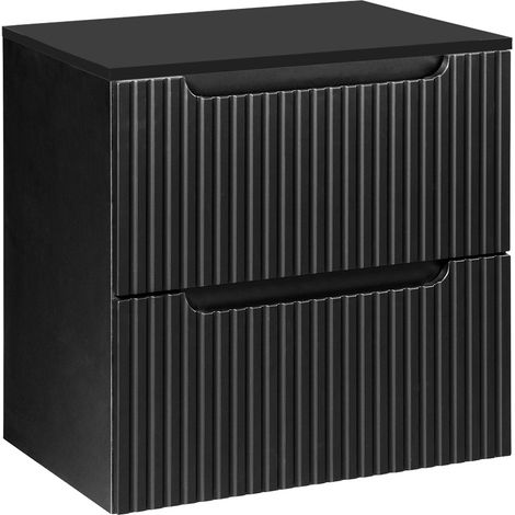 Waschtisch-Unterschrank 60cm, in schwarz, NEWPORT-56-BLACK (1/5)
