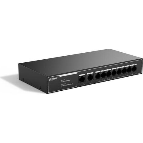 Dahua SG1010LP Switch PoE Gigabit Económico de 10 Puertos con 8 Puertos PoE