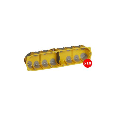 Legrand Batibox - LOT de 10 Bou00eetes d'encastrement 4 postes - BBC - Prof. 40 - Ru00e9f : 080024x10 (1/3)