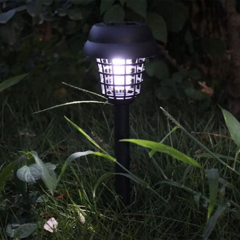Lampe Anti-Moustique Solaire Lampe Moustique Tueur Lampe LED Lumière Blanche-Violete Eclairage et Tue-Moustique Lampe Solaire [449] (1/4)