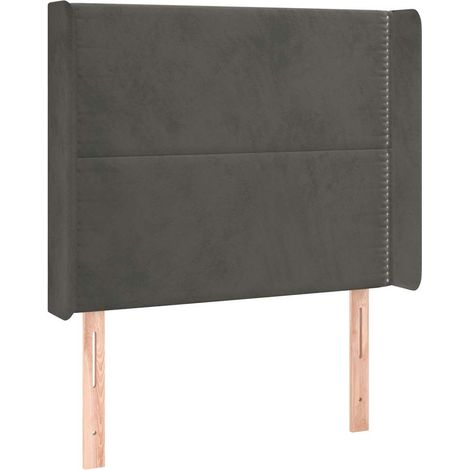 Maison Exclusive - Kopfteil mit Ohren Dunkelgrau 93x16x118/128 cm (1/5)