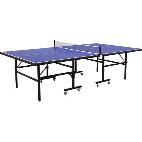 Table de ping-pong bleu pliable à roulettes pour extérieur avec accessoires - L274 x P152.5 x H76 cm - JORDIE (1/5)