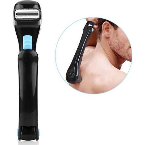Manche de rasoir électrique pliable pour le dos des hommes, appareil d'épilation du dos, rasoir corporel (1/4)