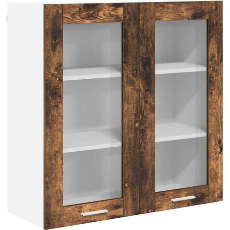 Mueble colgante con puerta Roble ahumado 80 x 31 x 80 cm vidaXL