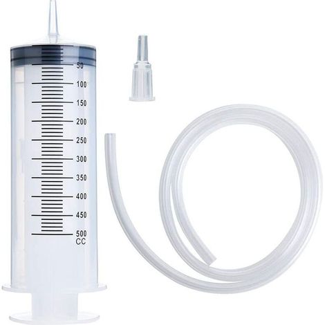 Grand tube de seringue Seringue en plastique de 500 ml avec capuchon de convertisseur de tube (1/4)