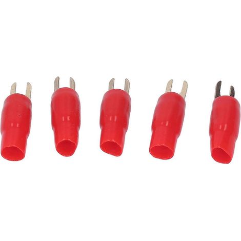 25 Stück 6-Gauge-Gabel-Flachsteckverbinder (U-Typ) für elektrische Crimpanschlüsse in Auto, Boot, Haus, Solaranlage usw.