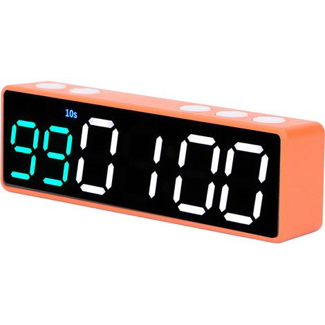 Digitaler LED-Trainingstimer mit großem Display, Schwindelschutz, Trainingsstoppuhr für Zuhause, Garage, Schule, grün und weiß (1/5)