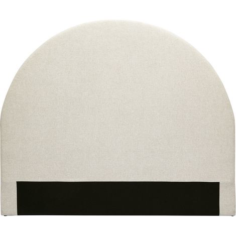Testata letto rotonda in tessuto beige L160 cm NAOMY (1/4)