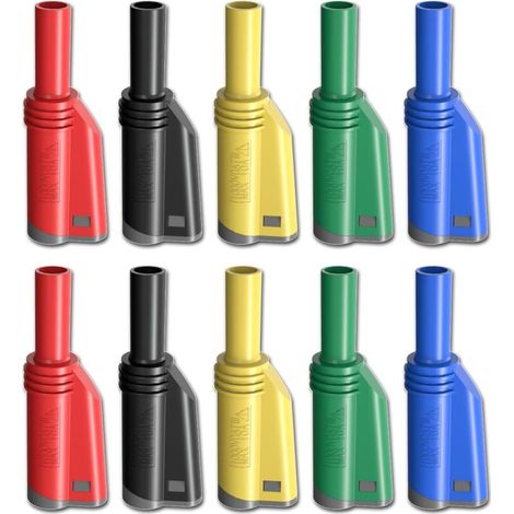 Stapelbare, geschirmte 4-mm-Bananenstecker, sicher, vollständig isoliert, lötfreie Schraubbefestigung, DIY-Steckverbinder, 5 Farben