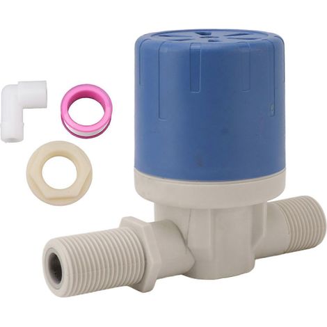 Automatisches Wasserstandsregelventil, Außengewinde G1/2, mit Schwimmer, für Inkubatoren, Wassertanks, Wassertürme, Tränken (seitlicher Einlass).
