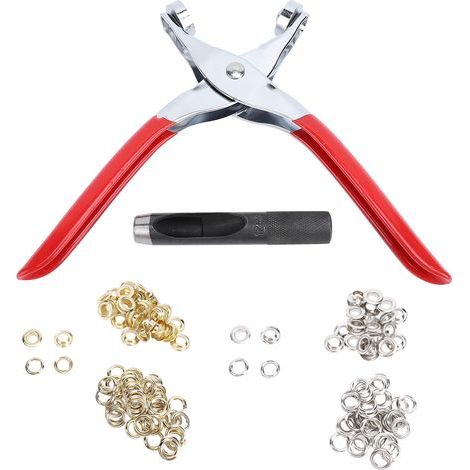 Kit d'outils pour œillets, pinces à œillets de 12mm, 320 pièces, œillets, rondelles, ensemble de poinçons pour la réparation des vêtements (1/5)