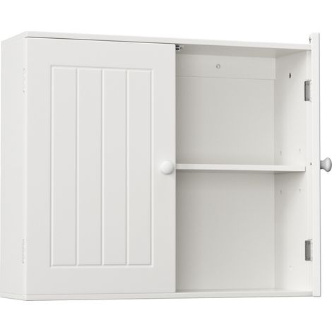 Bathroom Storage Cabinet,Floor Standing Display Cabinet,Home Storage Furniture Organizer Unit for Office Living Room Kitchen Entryway,White (1/5)