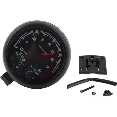Tachymètre voiture course – 3.75 pouces – 0-8000 tr/min – 12V – compteur auto universel – noir (1/5)
