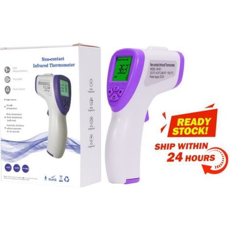 Thermometre Infrarouge - Pour Corps Enfants Adultes Et Surfaces - Mesure Sans Contact - Précision ±0.2 °C - Affichage LCD - 1 Pièce (1/4)