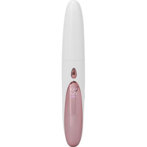 Recourbe-cils chauffant rechargeable avec tête de brosse en silicone, recourbe-cils électrique portable pour femmes, blanc (1/5)