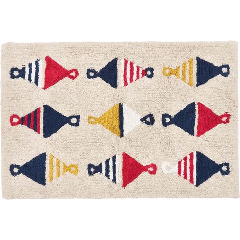 Tapis de bain en coton bouée 91 x 61 cm (1/4)