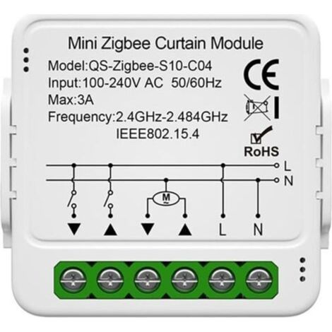 Interrupteur Module Volet Roulant Connecté, Commutateur Rideau Stores WiFi, Compatible avec Alexa Google Home pour Commande Vocale, Minuterie Intelligent Moteur Mural (1/4)