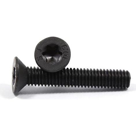 10/50 pièces M2 M2.5 M3 M4 Longueur 4-16 mm Noir Grade 8.8 Acier au carbone Vis à six lobes tête (1/2)