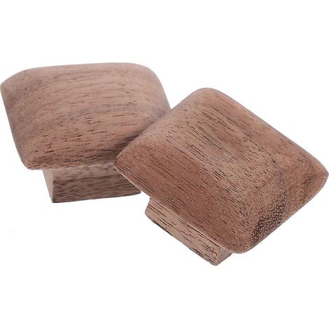 Poignées en bois massif, poignées de tirage en chêne naturel pour commodes, lot de 2 poignées pour meubles de cuisine et de chambre (1/5)
